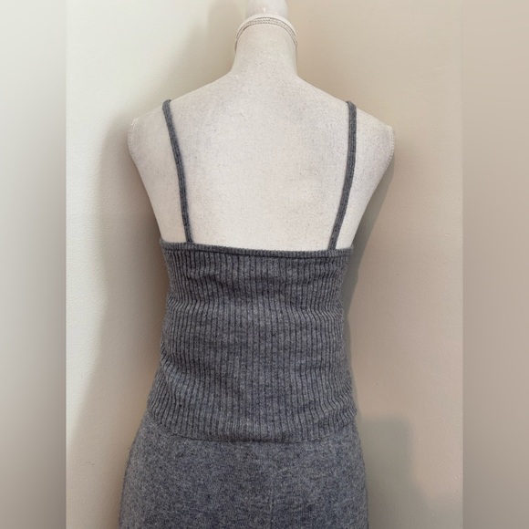 Rumored Wide Leg Knit Pants Two Piece Lounge Set In Charcoal Medium Size NWT - Picture 10 of 12